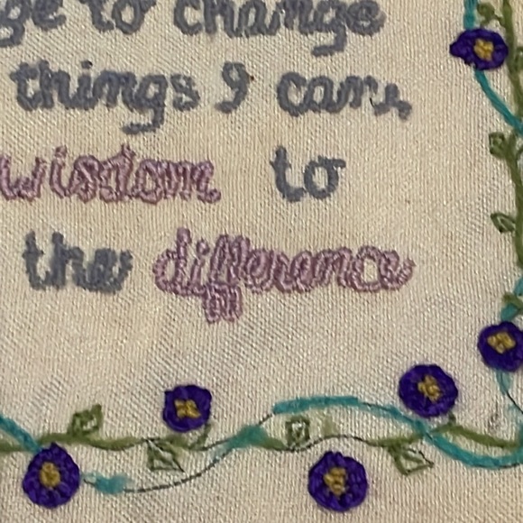 Vintage Needlepoint Serenity Prayer - Picture 2 of 3